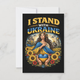 Tarjeta De Agradecimiento Corazón de Ucrania