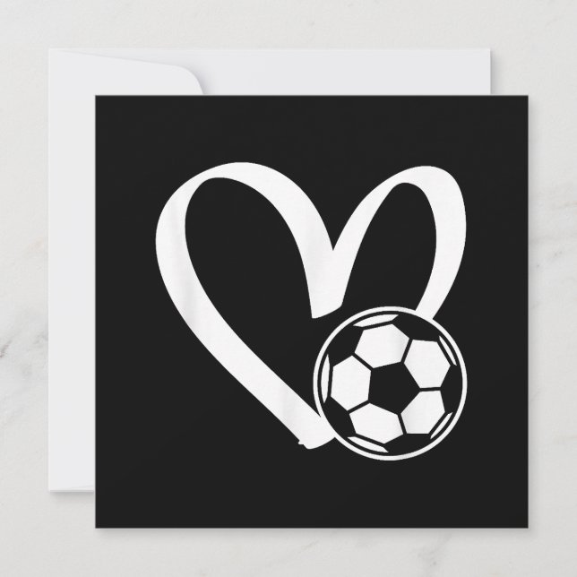 Tarjeta De Agradecimiento Corazón del balón de fútbol (Anverso)