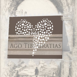 Tarjeta De Agradecimiento Corazón en latín