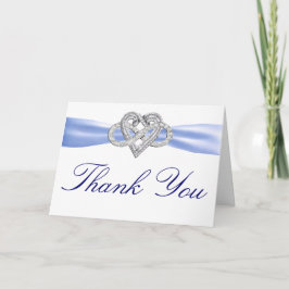 Tarjeta de agradecimiento Corazón Infinito Azul