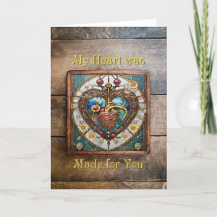 Tarjeta De Agradecimiento Corazón Mecánico Serie Steampunk Anatómico