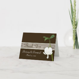 Tarjeta de agradecimiento Corazón Sangrante Marrón