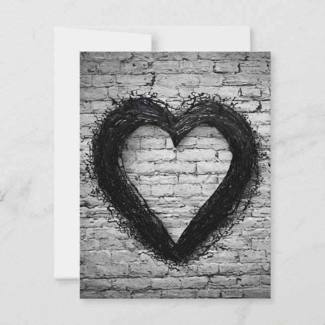 Tarjeta De Agradecimiento Corazón sobrante, no 02 (Anverso)