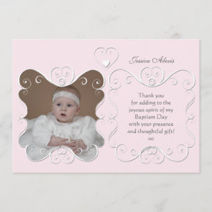 Tarjeta De Agradecimiento Corazón Tierno Foto Gracias Rosa