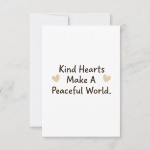 Tarjeta De Agradecimiento Corazones Amables