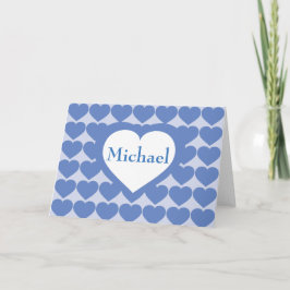 Tarjeta De Agradecimiento Corazones azules para bebés - Personalizado