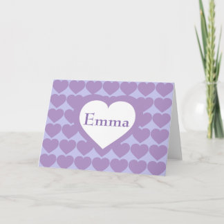 Tarjeta De Agradecimiento Corazones de lavanda - Personalizados