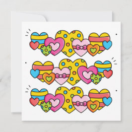 Tarjeta De Agradecimiento Corazones de San Valentín