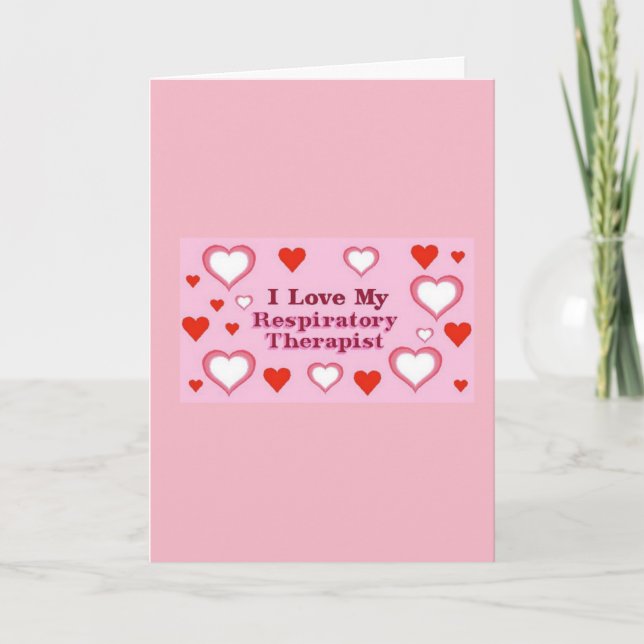 Tarjeta De Agradecimiento Corazones Terapéuticas Respiratorias Gracias (Anverso)