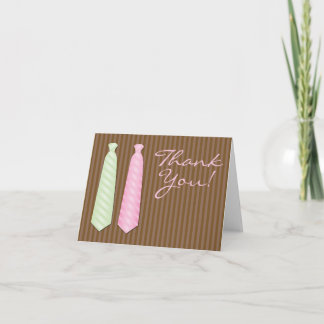 Tarjeta De Agradecimiento Corbata Gay Bodas "Gracias"