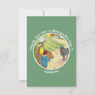 Tarjeta De Agradecimiento Cordero, Cordero, Oveja Negra Colección de Fiesta