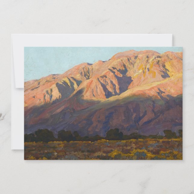 Tarjeta De Agradecimiento Cordillera Inyo al atardecer, Pino solitario de Ma (Anverso)