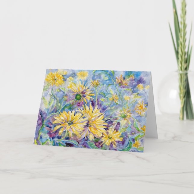 Tarjeta De Agradecimiento Coreopsis Blank Notecard (Anverso)