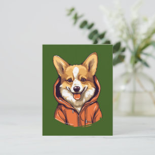 Tarjeta De Agradecimiento Corgi Divertido con Sudadera