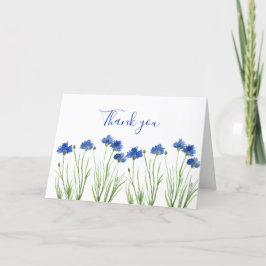 Tarjeta De Agradecimiento Cornflowers Wildflower Boda