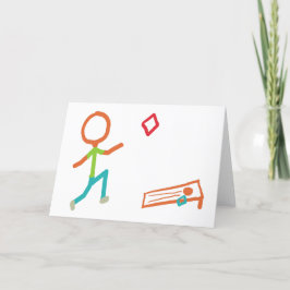 Tarjeta De Agradecimiento Cornhole Stickman