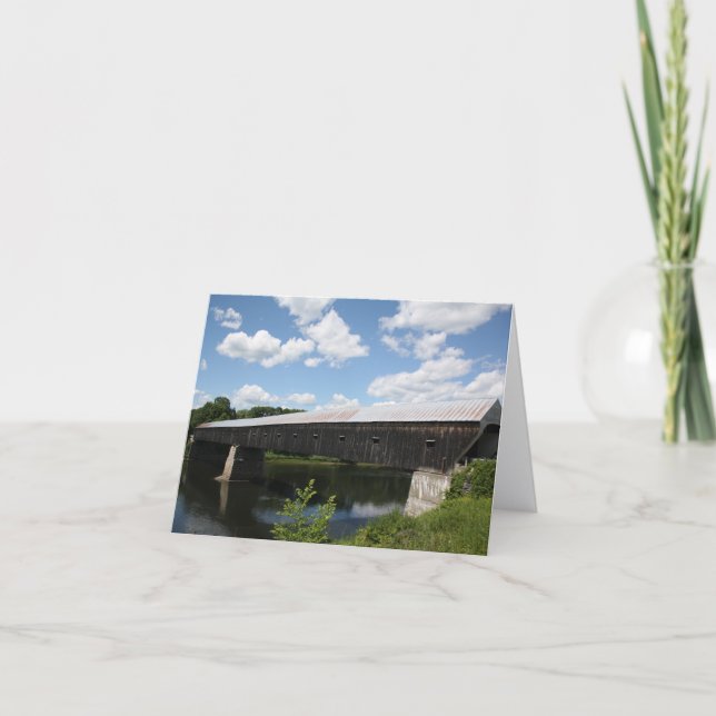 Tarjeta De Agradecimiento Cornish Windsor Covered Bridge Note Card (Anverso)