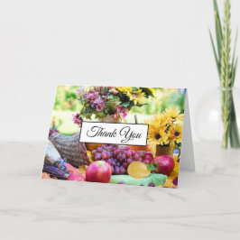 Tarjeta De Agradecimiento Cornucopia Autumn Harvest Chef's Table