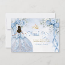 Corona de Quinceañera con cinta de lazo floral azu