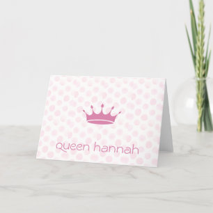 Tarjeta De Agradecimiento Corona de reglas de Queens