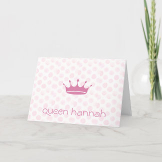 Tarjeta De Agradecimiento Corona de reglas de Queens