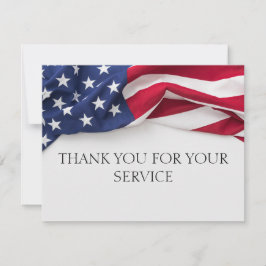 Tarjeta De Agradecimiento Corporate THANK YOU Veterans American Flag Cards