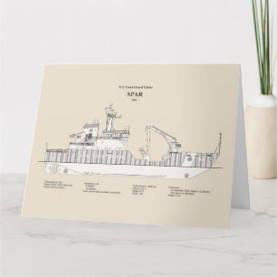Tarjeta De Agradecimiento Cortador de la USCG Spar wlb-206 - SBD