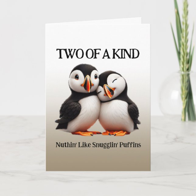 Tarjeta De Agradecimiento Cosas como los Puffins de Snugglin (Anverso)