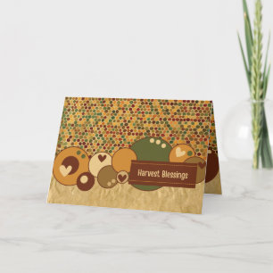 Tarjeta De Agradecimiento Cosecha Bendiciones