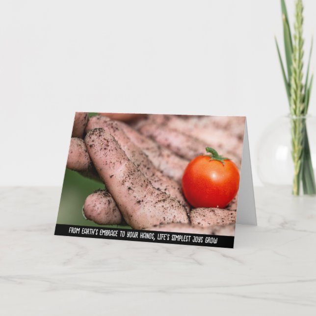 Tarjeta De Agradecimiento Cosecha escogida a mano, la esencia del Bounty de  (Anverso)