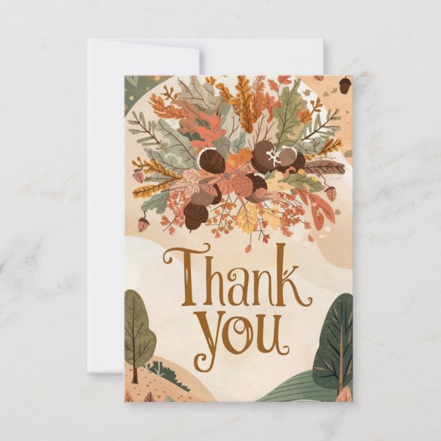 Tarjeta De Agradecimiento Cosecha Maple otoño otoño caída (Anverso)