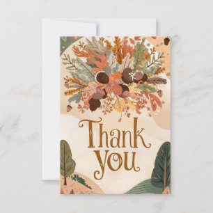 Tarjeta De Agradecimiento Cosecha Maple otoño otoño caída