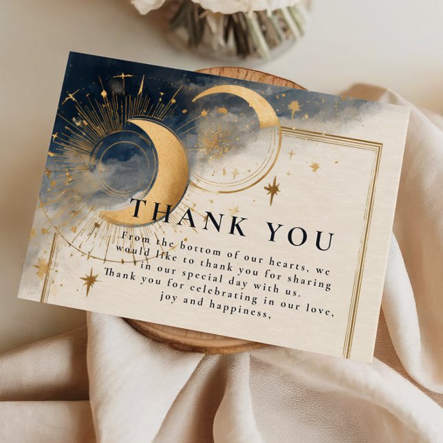 Tarjeta De Agradecimiento Cosmic Night Wedding (Subido por el creador)