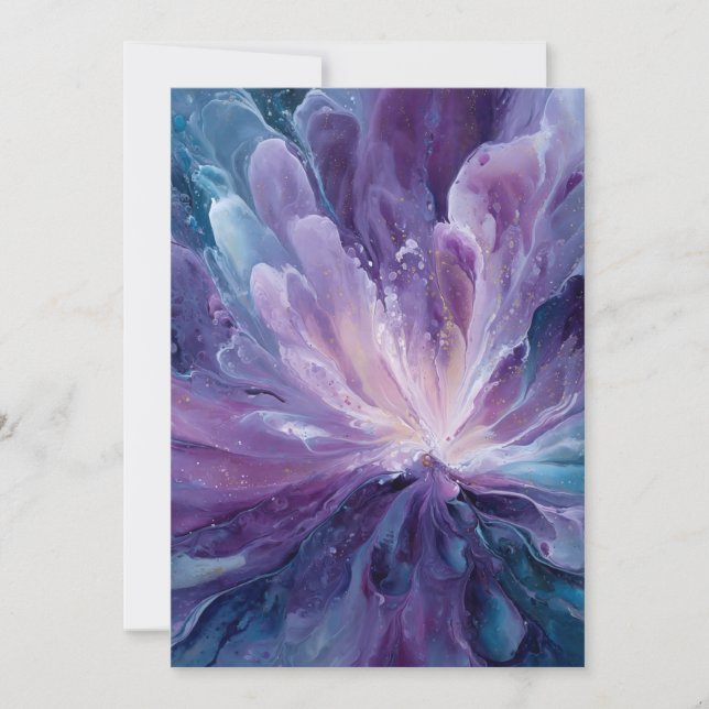 Tarjeta De Agradecimiento CosmicFlower (Anverso)