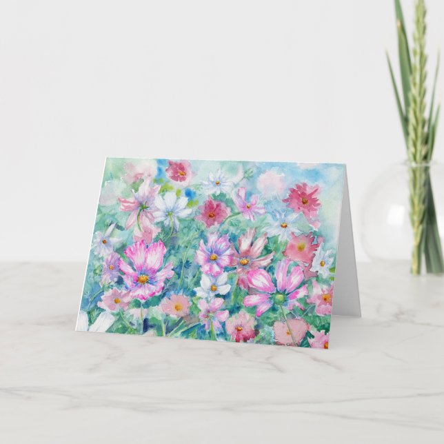 Tarjeta De Agradecimiento "Cosmos" Blank Notecard (Anverso)