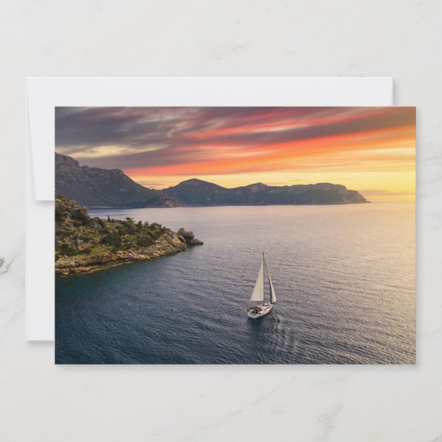 Tarjeta De Agradecimiento Costa | Bodrum, Turquía (Anverso)