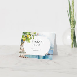 Tarjeta De Agradecimiento Costa de Amalfi Mediterráneo italiano