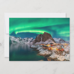 Tarjeta De Agradecimiento Costa   Islas Lofoten, Hamnoy, Noruega