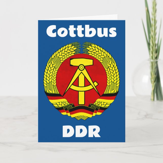 Tarjeta De Agradecimiento Cottbus, DDR - República Democrática Alemana (Anverso)