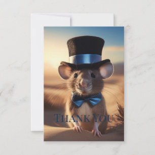 Tarjeta De Agradecimiento Country Squire Mouse Feliz cumpleaños Gracias