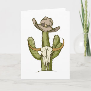 Tarjeta De Agradecimiento Cowboy En Westen Cactus Yeehaw Ideas De Regalo