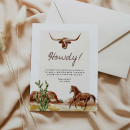 Tarjeta De Agradecimiento Cowboy Western Baby Shower