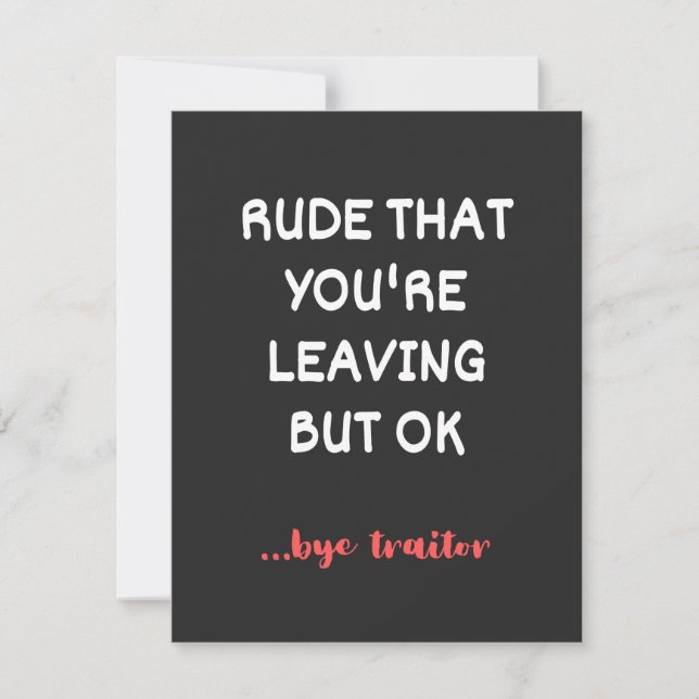 Tarjeta De Agradecimiento Coworker Coffee Mug - Ruda de que te vas (Anverso)
