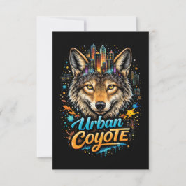 Tarjeta De Agradecimiento Coyote Urbano