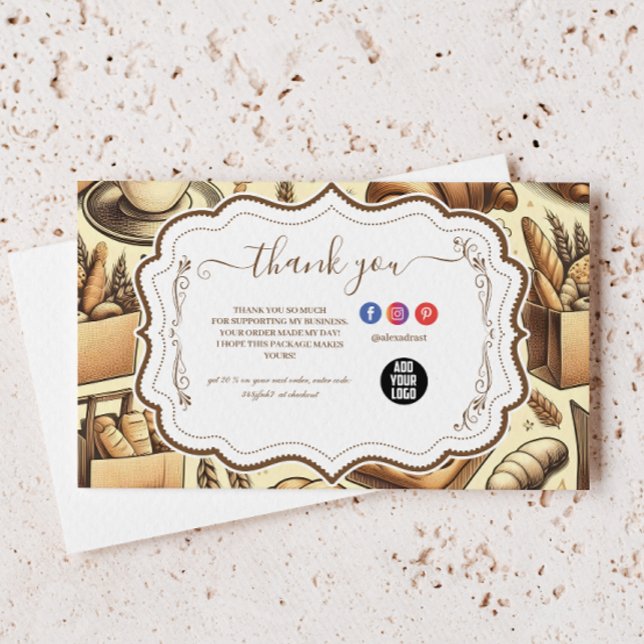 Tarjeta De Agradecimiento Cozy Cottage Baking (Subido por el creador)