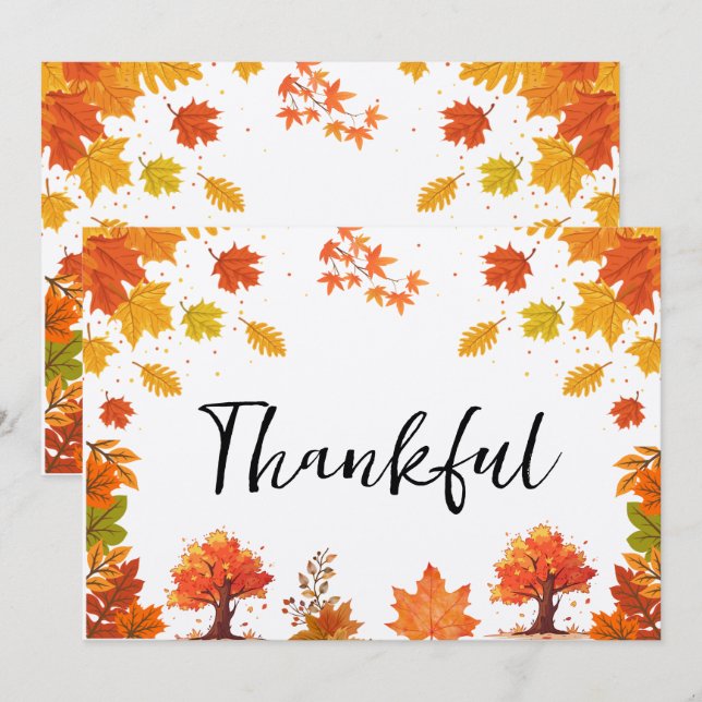 Tarjeta De Agradecimiento Cozy Fall Thanksgiving Dinner Party (Anverso / Reverso)