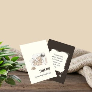 Tarjeta de agradecimiento Cozy Paws