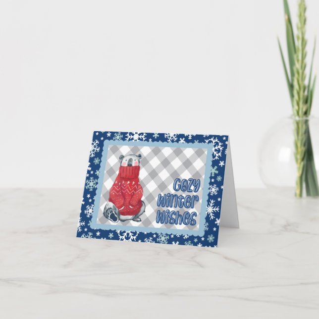 Tarjeta De Agradecimiento Cozy Winter Wiers Card (Anverso)