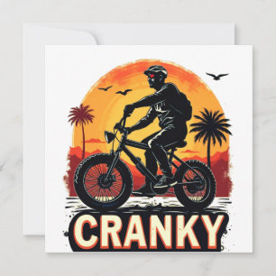 Tarjeta De Agradecimiento Cranky: Energiza tu viaje - Tee de ciclismo divert
