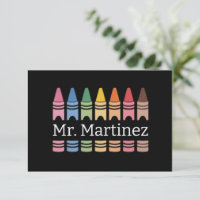 Crayón Personalizado Nombre de Maestro Lindo Regre